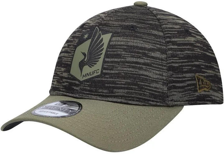 Men's Olive Minnesota United Fc Salute To Service 9TWENTY Adjustable Hat