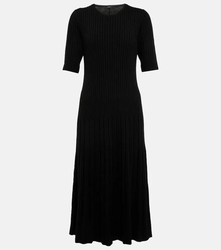 Merinos ribbed-knit midi dress