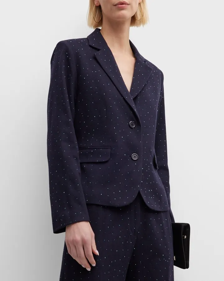 Star Dust Stud-Embellished Short Jacket