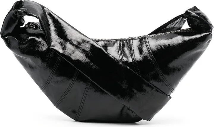 High-Shine Finish Croissant Bag