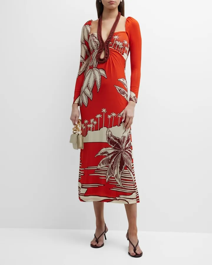 Fuerza Espiritual Printed Ankle Dress