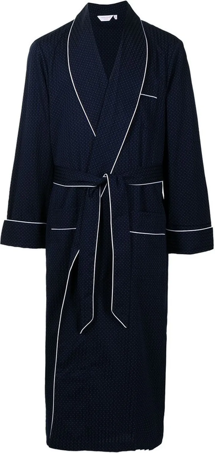 Blue Polka Dot Print Robe