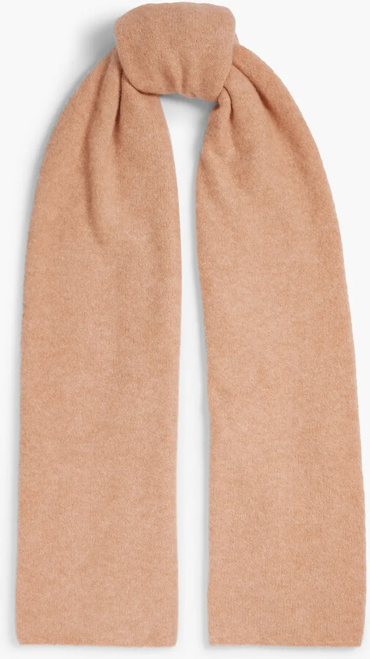 Brushed cashmere-blend scarf