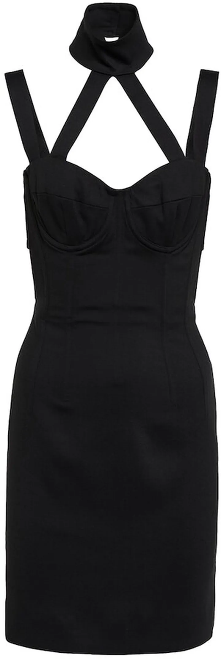 Cutout crepe minidress