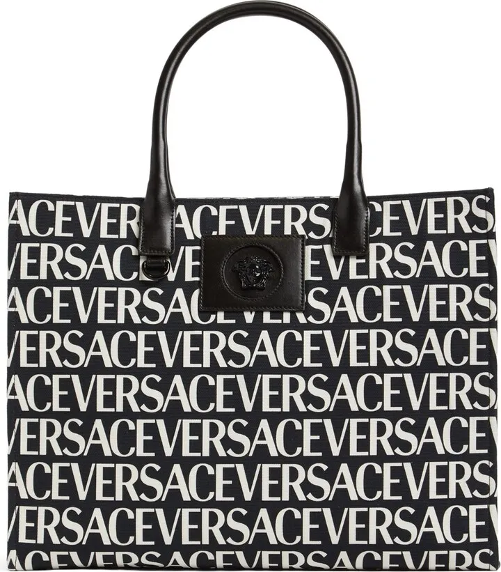 Canvas & leather tote bag