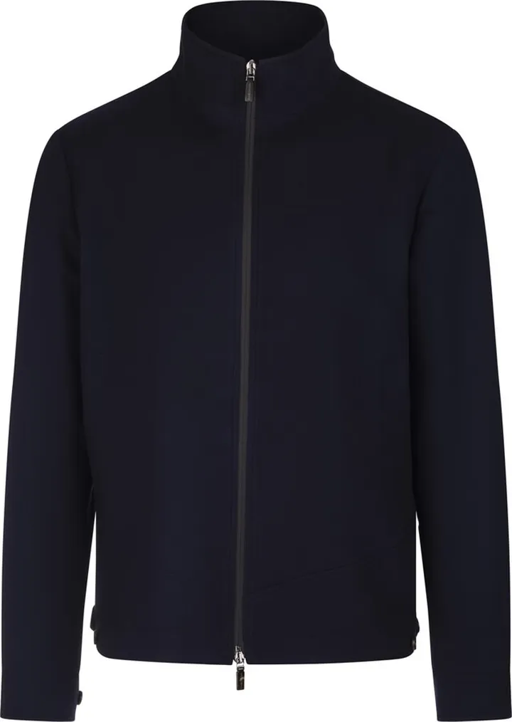 Man Navy Blue Wool Winter Jacket