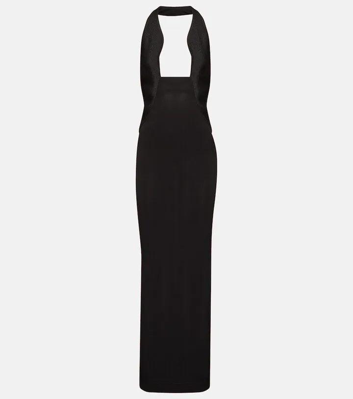 Jersey halterneck maxi dress