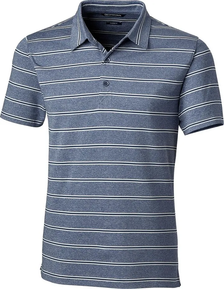 Forge Polo Heather Stripe Tailored fit Shirt - Indigo - XL