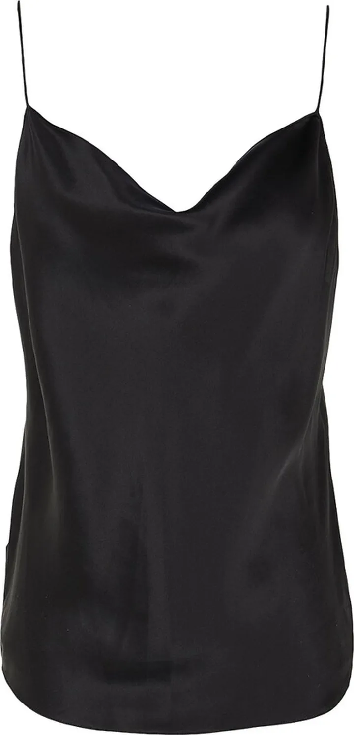 Silk Camisole Top Black