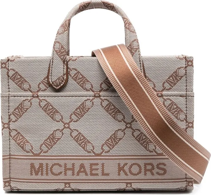 MICHAEL MICHAEL KORS- Gigi Small Logo Jacquard Messenger Bag