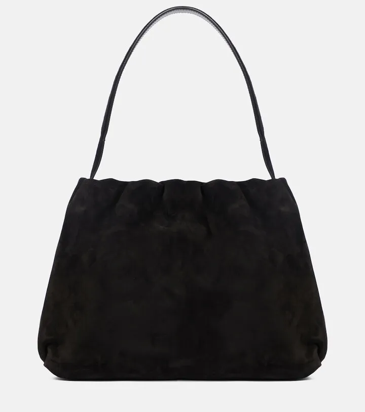 Bourse Small suede shoulder bag