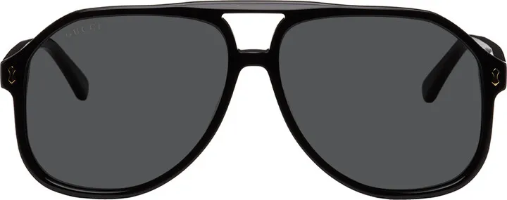 Gucci Black Aviator Sunglasses