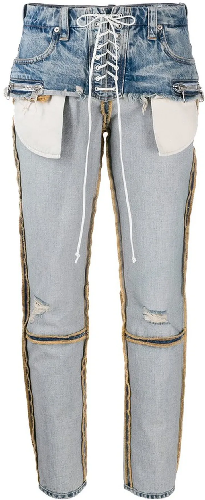 Inside-Out Drawstring Jeans