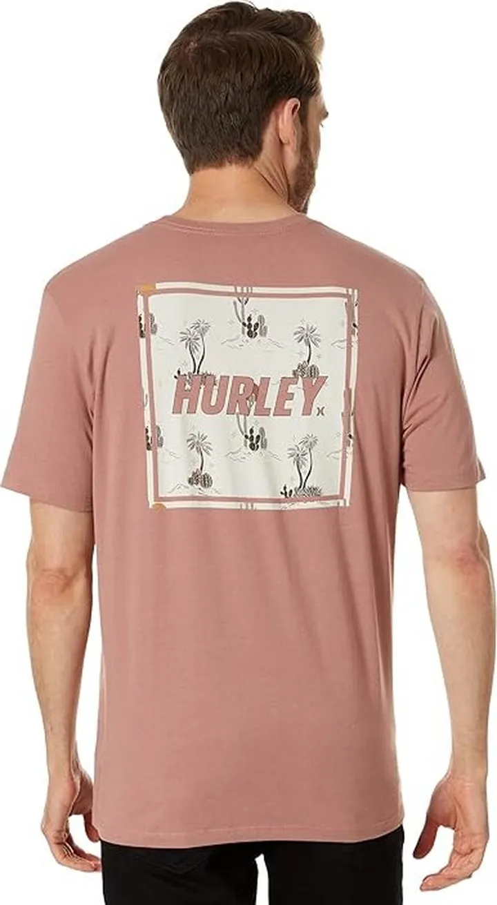 Hurley Four Corners Short Sleeve Tee (Phantom Rose) Men's Clothing