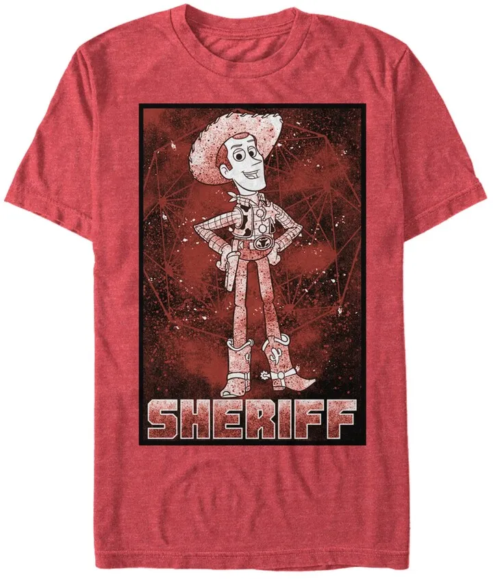 Disney Pixar Men's Up Sheriff Woody Galaxy Short Sleeve T-Shirt