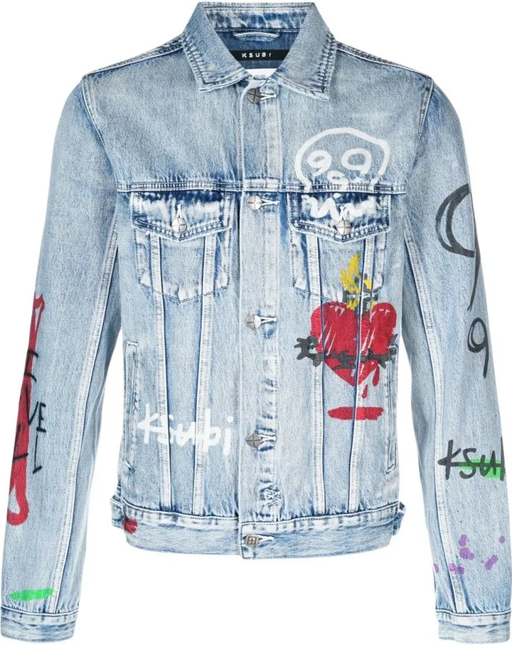 X Juice Wrld 999 Blue Denim Jacket
