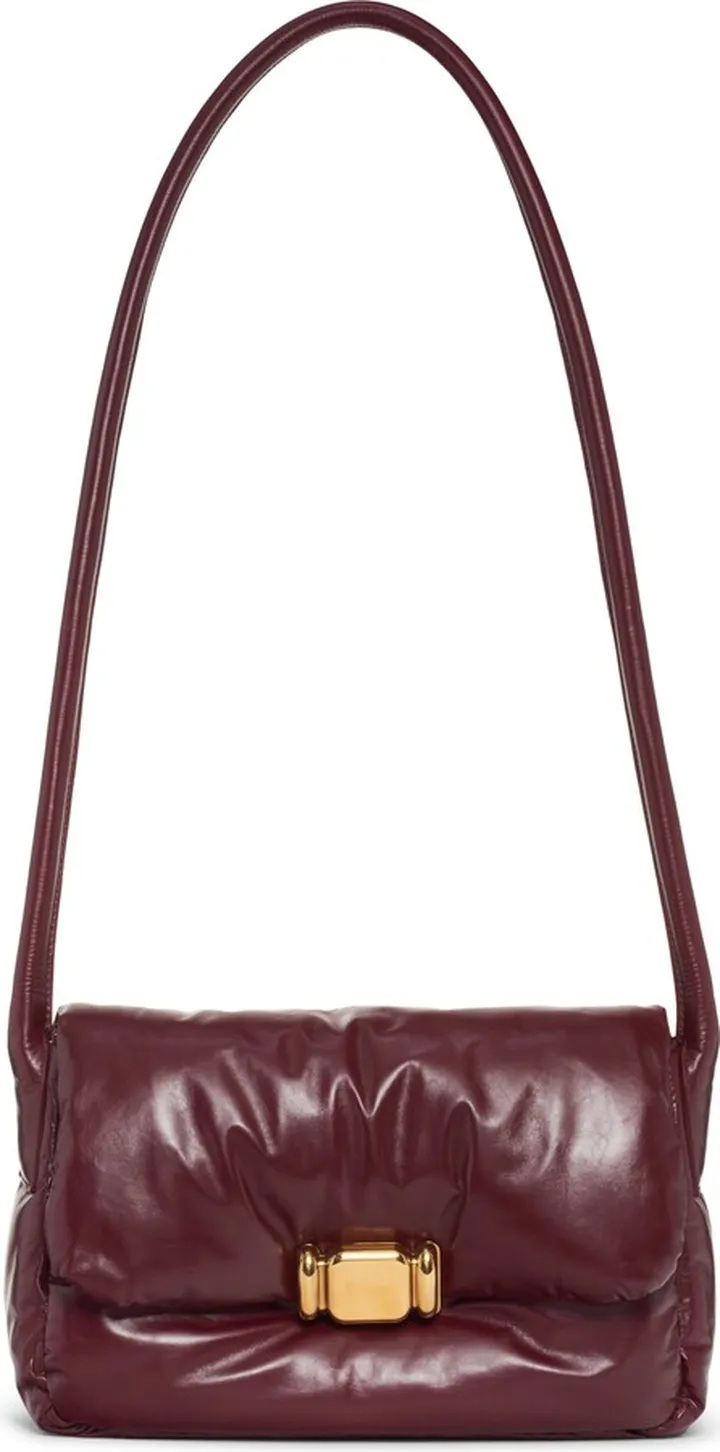 Padded Lambskin Leather Crossbody Bag