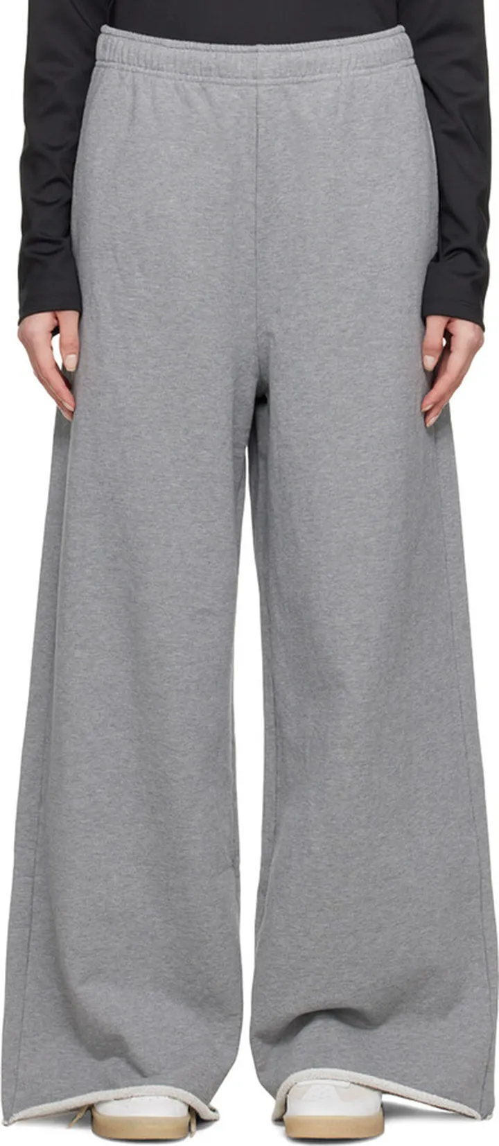 MM6 Maison Margiela Gray Wide-Leg Lounge Pants