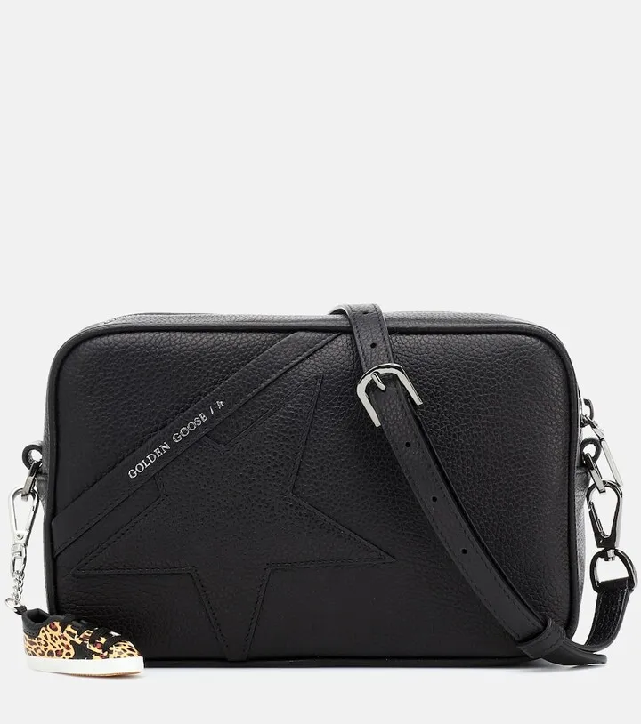 Star leather shoulder bag