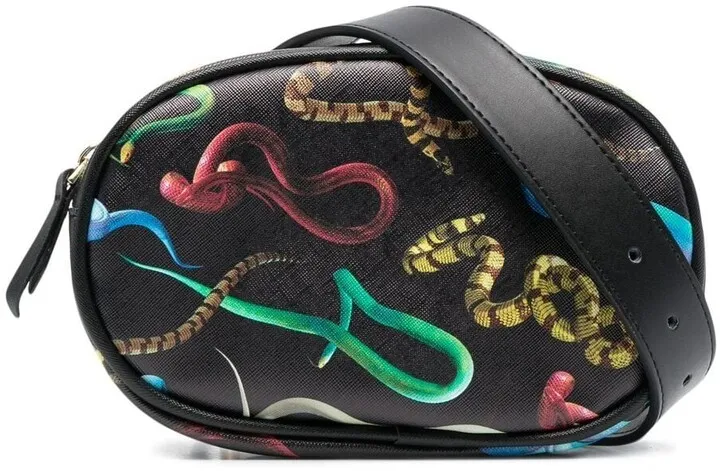 Snakes-Print Belt Bag