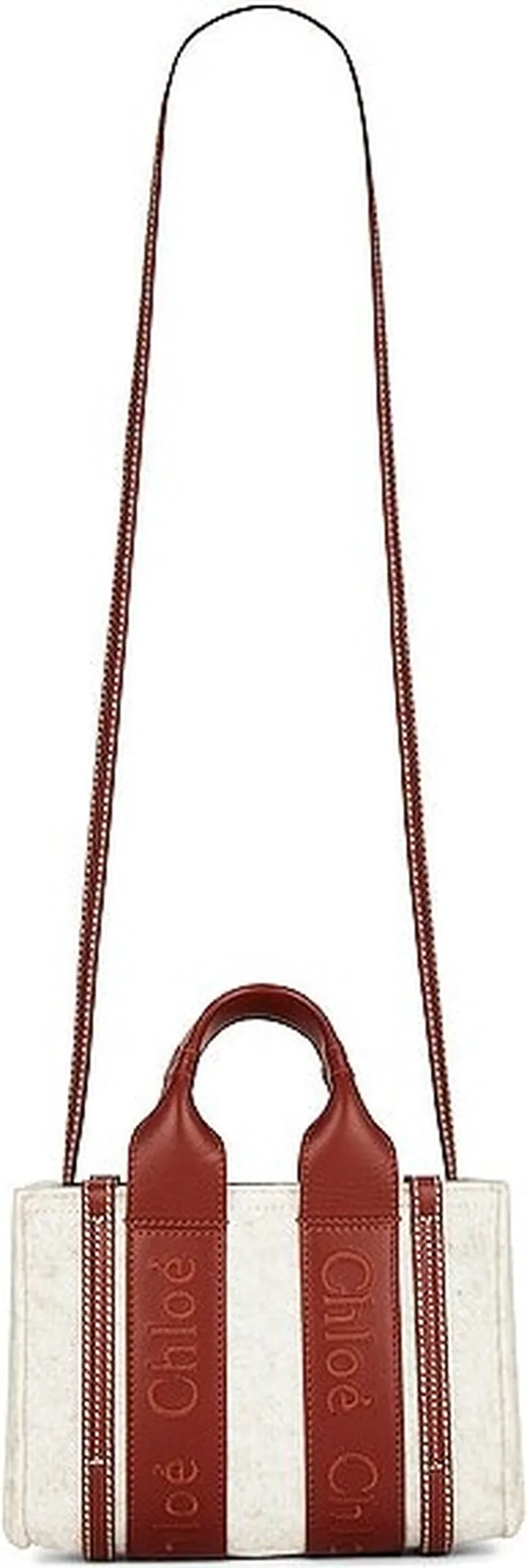 Chloe Mini Woody Felt Tote in Cream