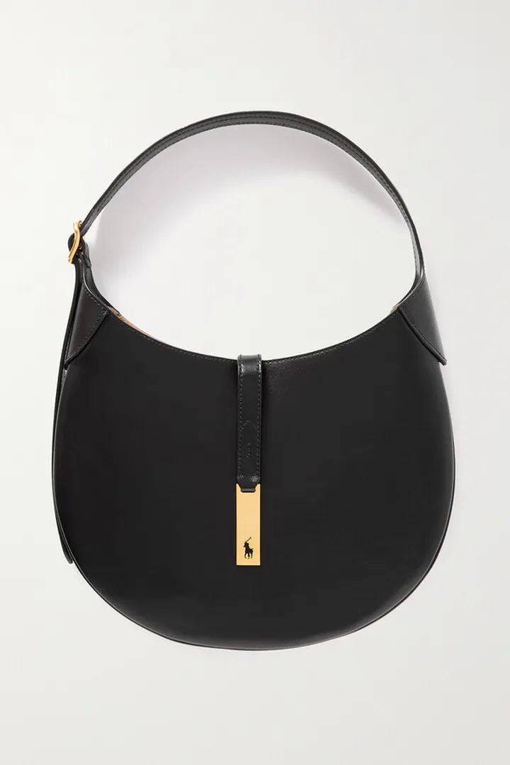 Polo Ralph Lauren - Polo Id Medium Leather Shoulder Bag - Black