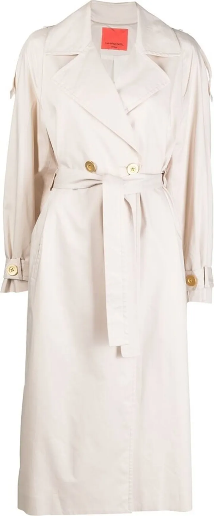Double-Breasted Belted Trench Coat