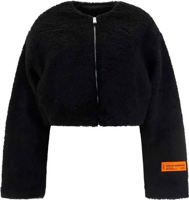 Heron Preston Zipped Cropped Fleece Jacket