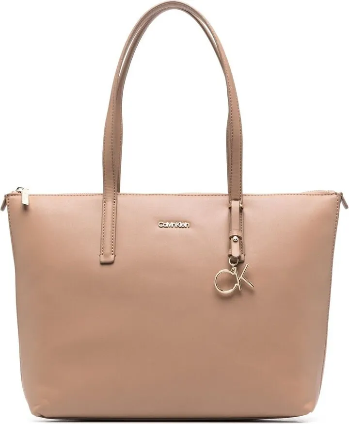 Logo-Charm Tote Bag
