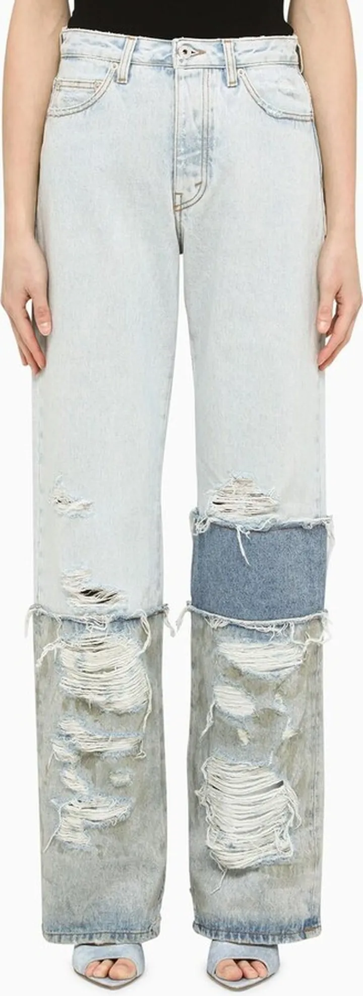 Light Blue Destroyed Jeans