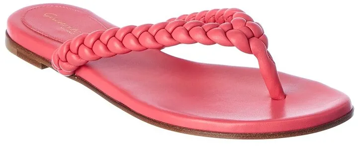Gianvito Rossi Tropea Leather Flip Flop