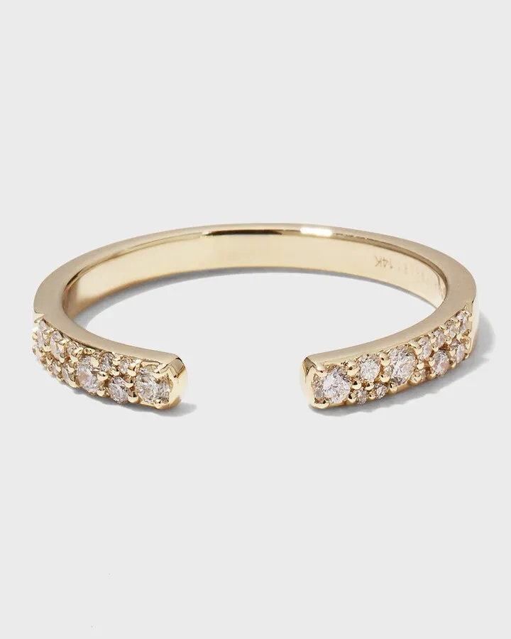 Skinny Flawless Echo 14k Scattered Diamond Ring