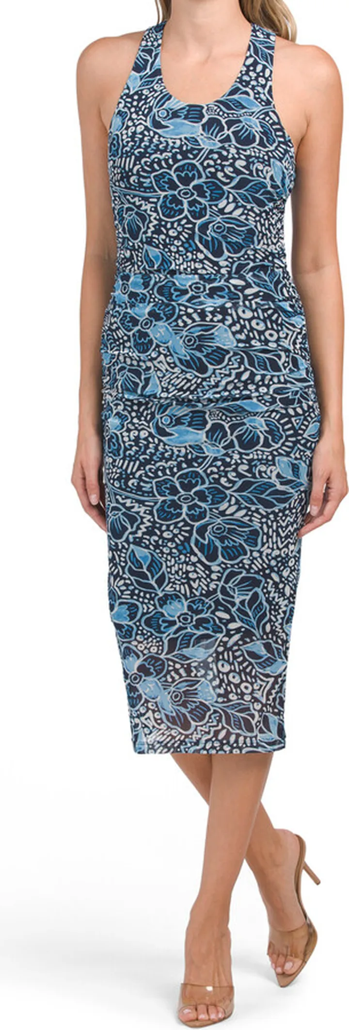 Fitted Tank Dress With Ruching Detail