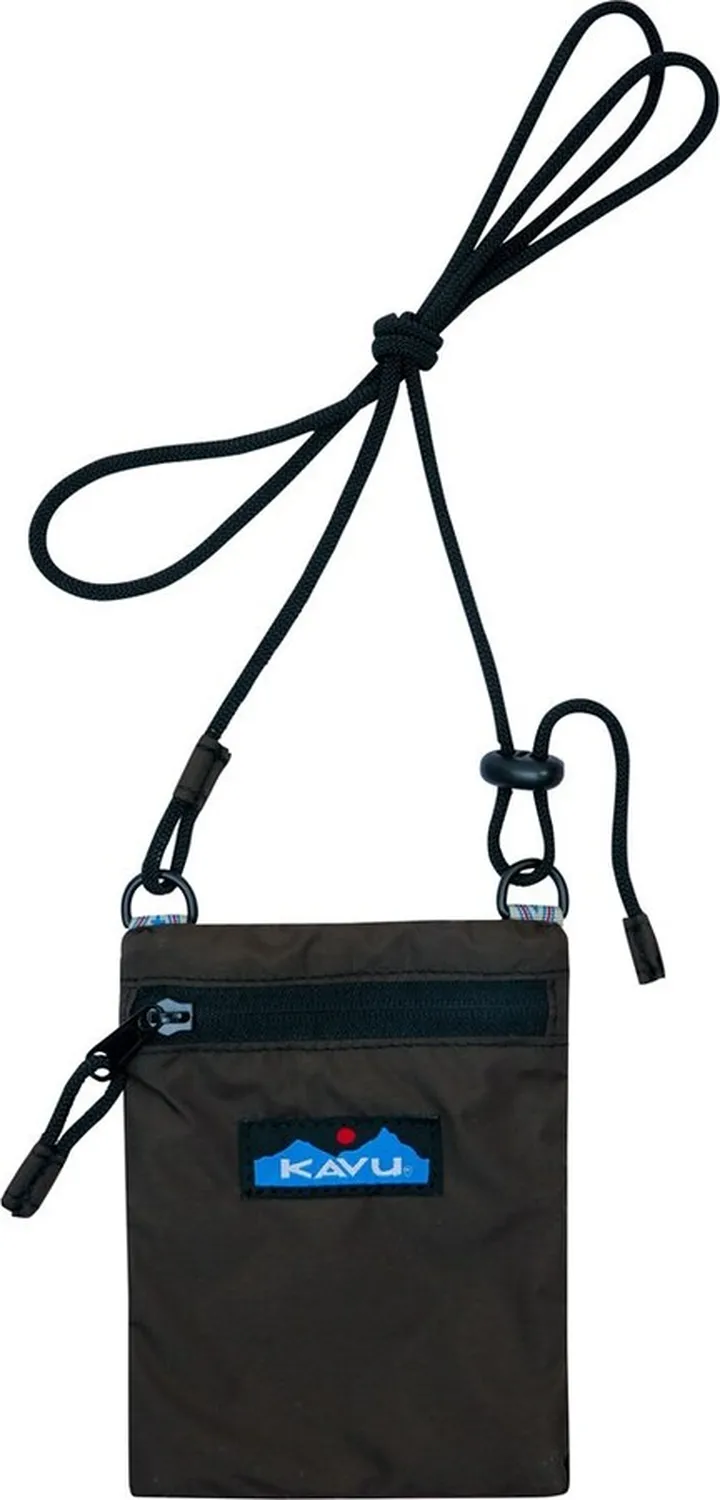 KAVU Waspusk Pouch Passport Crossbody Rope Sling - Blackout