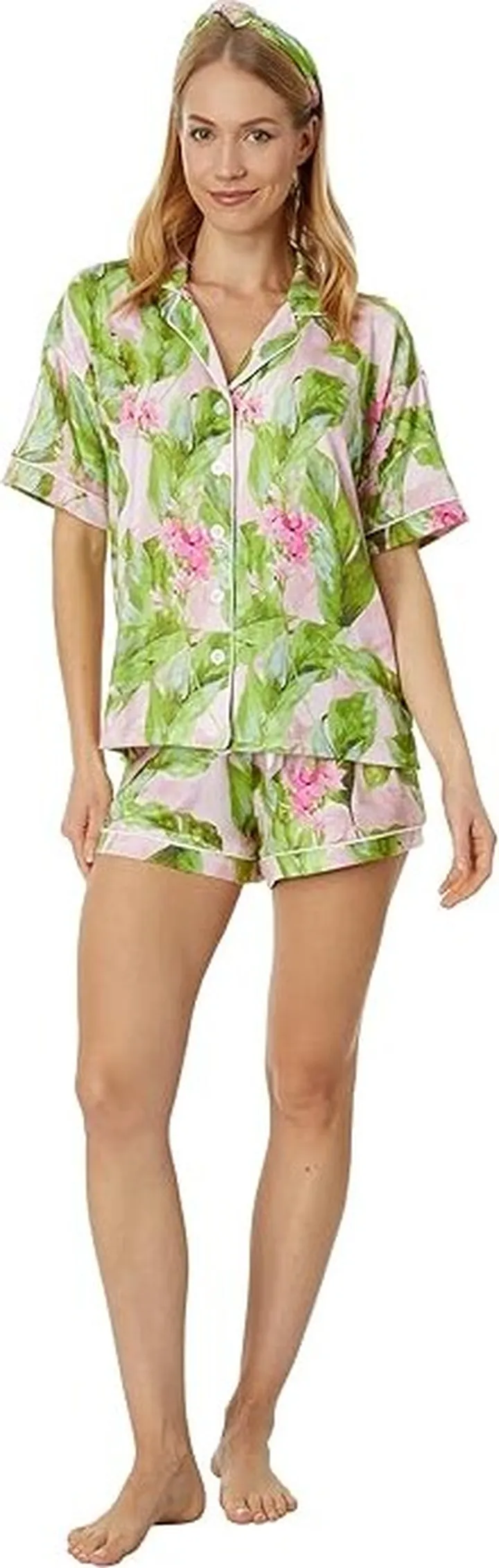 P.J. Salvage Tropicana Dreams PJ Set (Blush) Women's Pajama Sets
