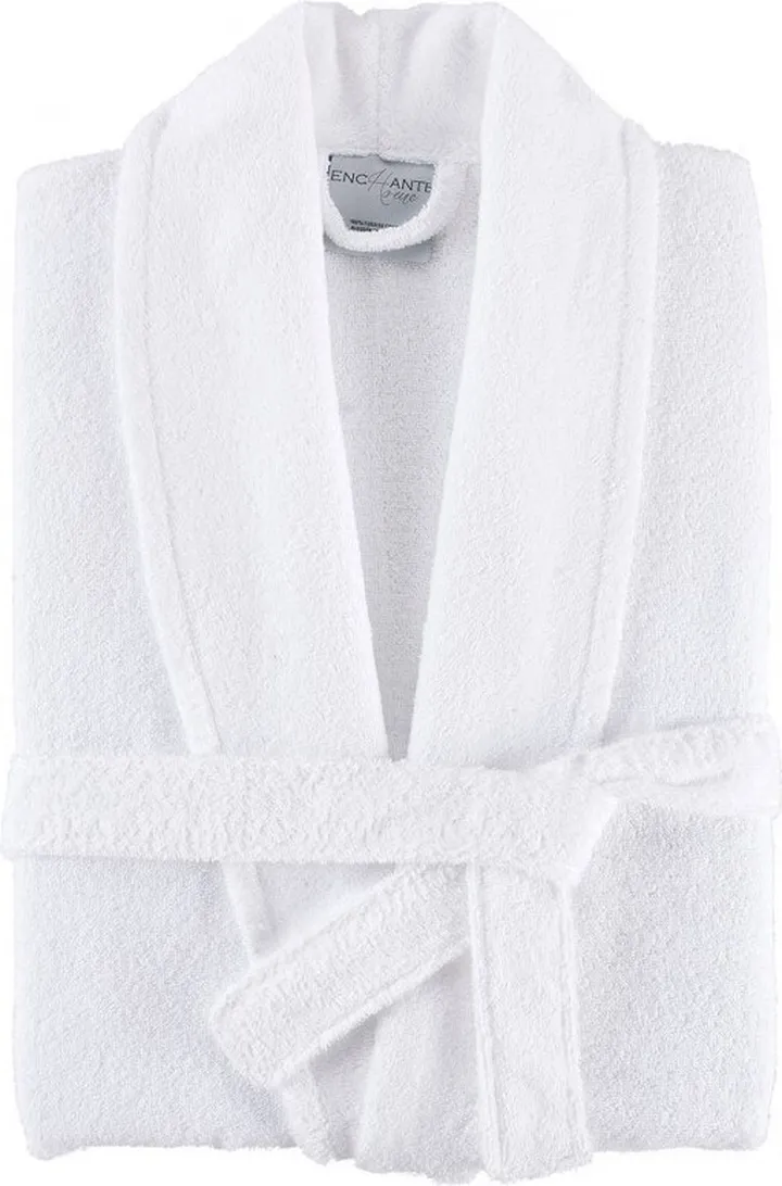 Luxury Turkish 100% Cotton Bathrobe White - Enchante Home