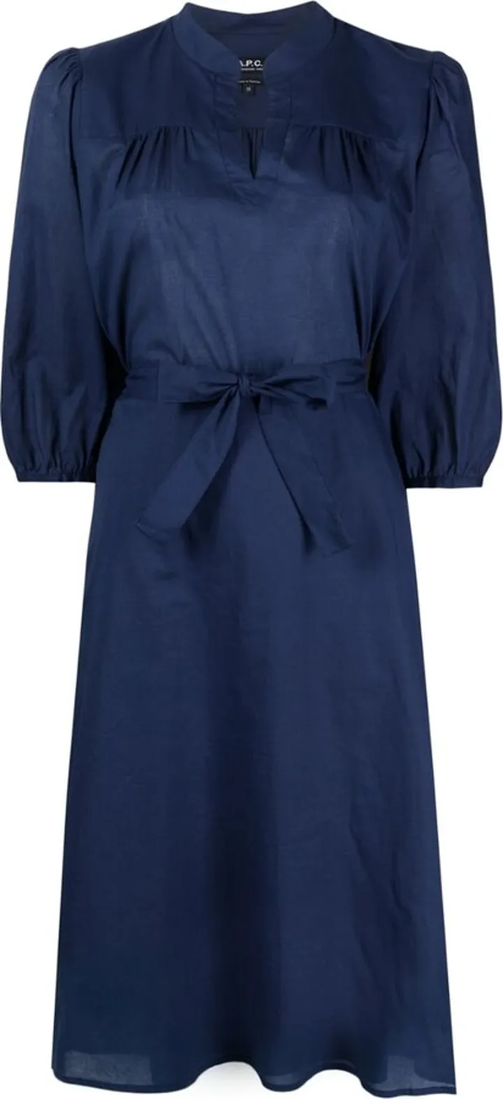 Alanna tied-waist cotton midi dress