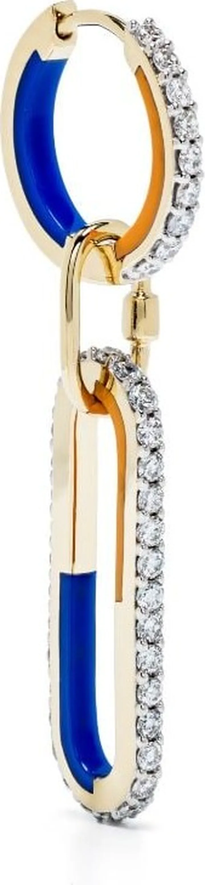 14k yellow gold Memory Lane diamond earring