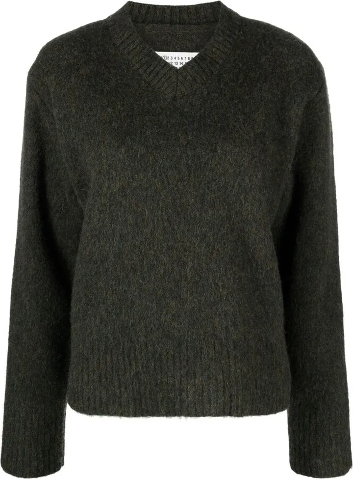 V-neck wool jumper