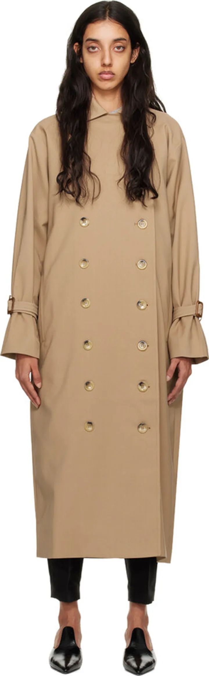 Totême Khaki Oversized Trench Coat