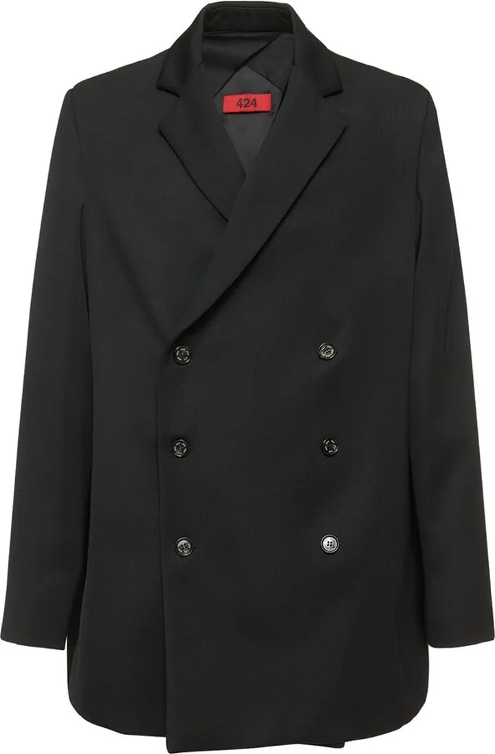 Double breasted wool jacket