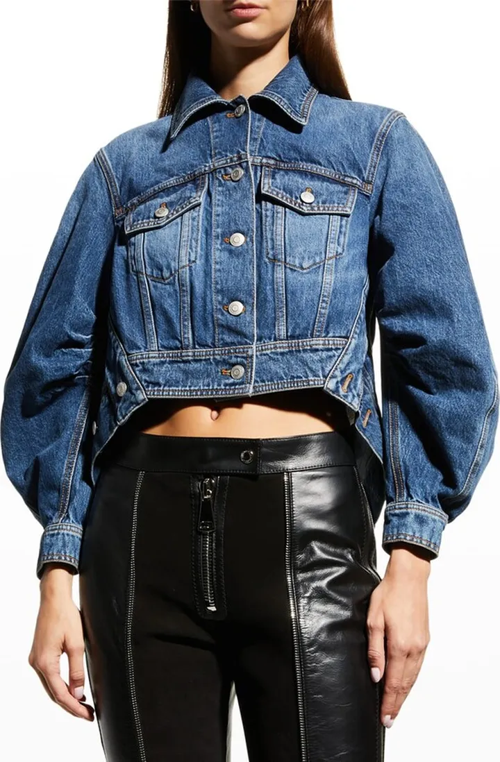 Cropped Cocoon Denim Jacket