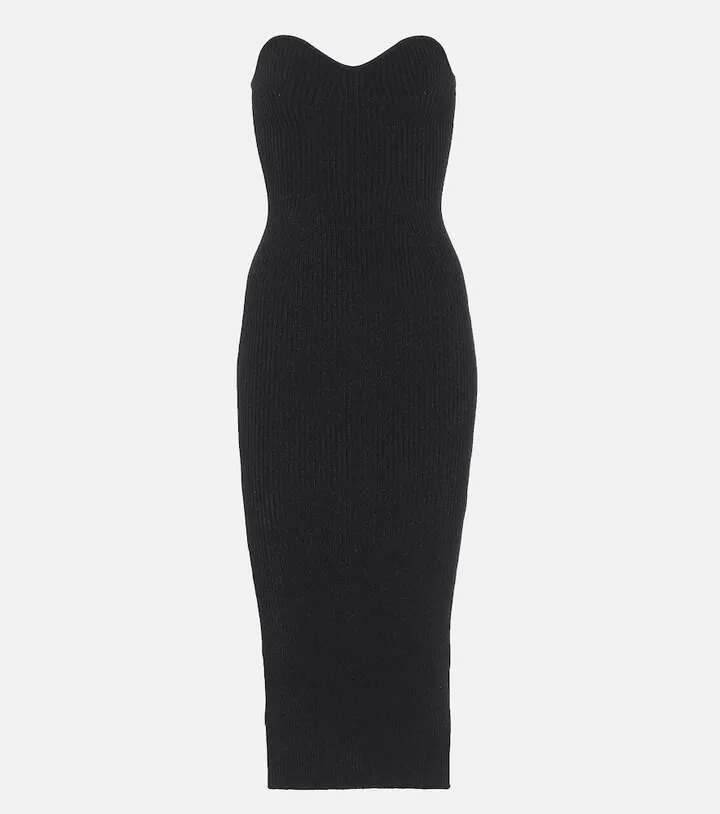 Loie ribbed-knit midi dress