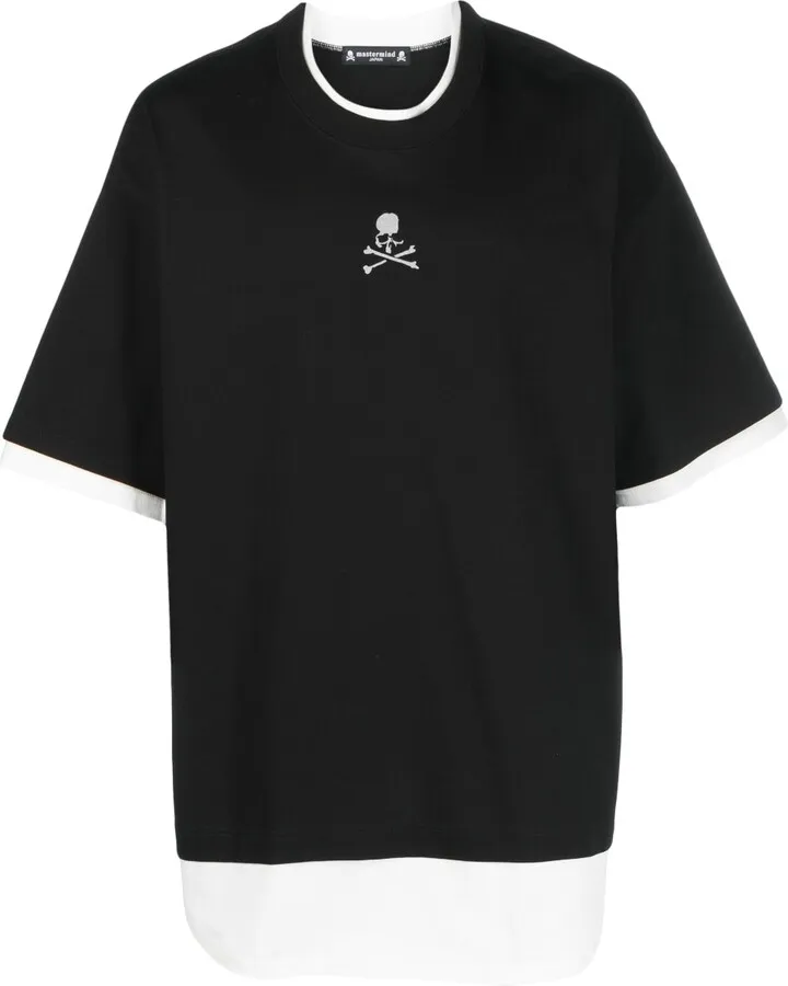 layered logo-print T-shirt