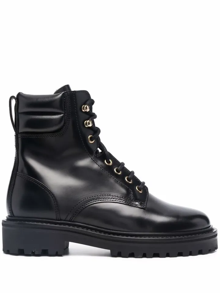 Polished-Leather Boots