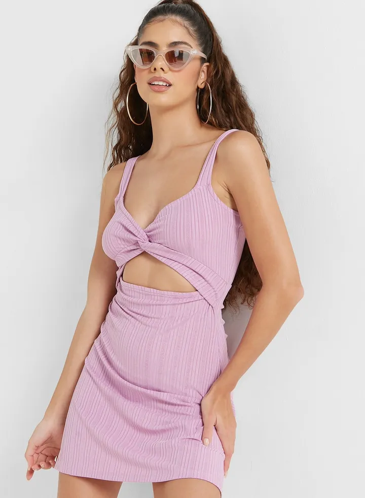 Strappy Cut Out Detail Dress