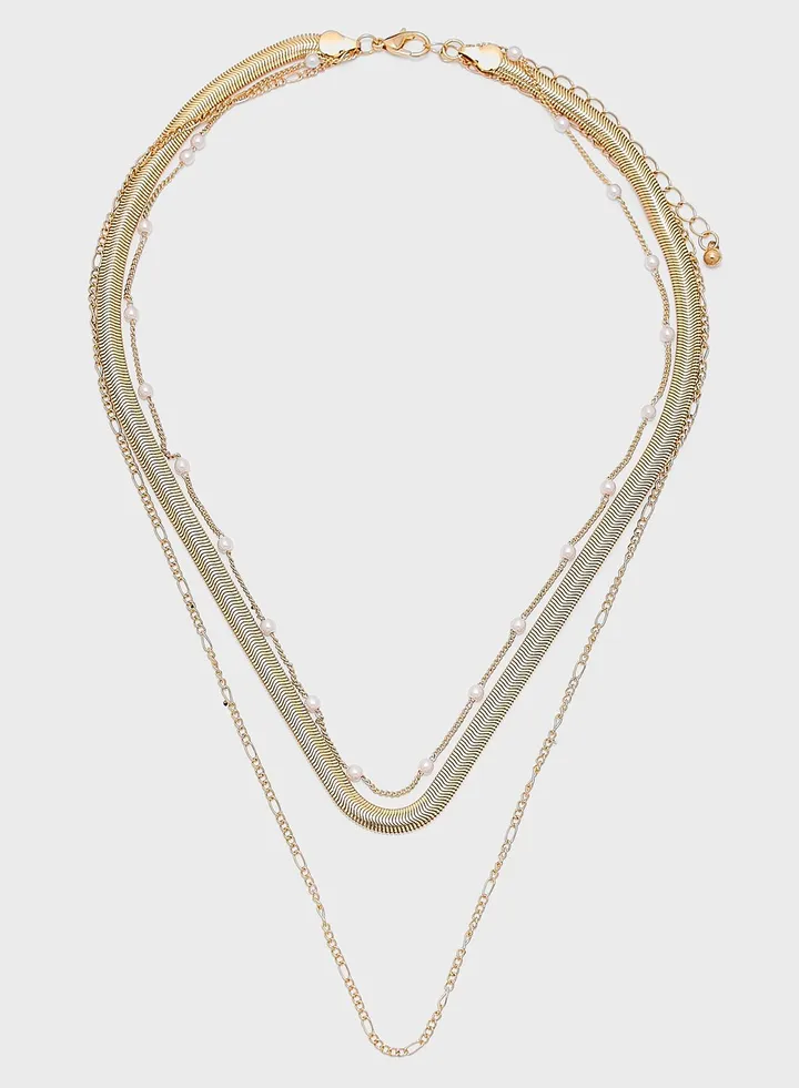Pearl Mix Chain Necklace
