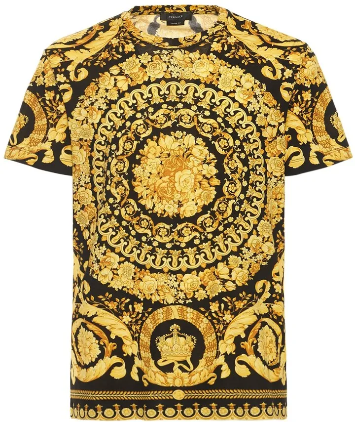 Barocco print cotton jersey t-shirt