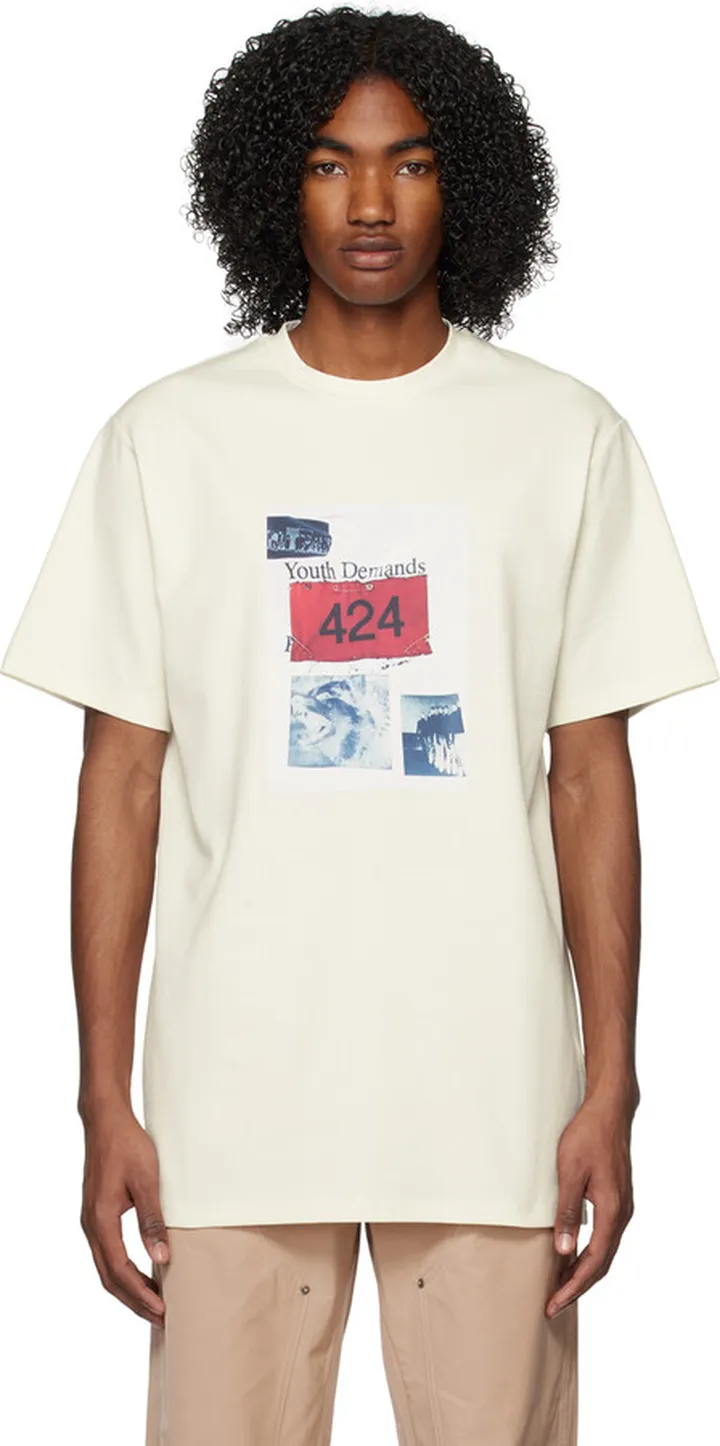 424 White Graphic T-Shirt