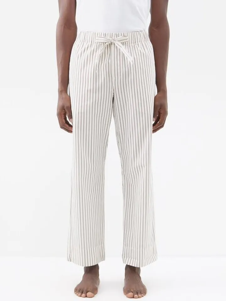 Striped Organic-cotton Pyjama Trousers